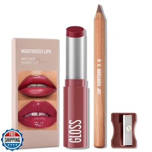 Juego combinado de 2 delineadores de labios y lápiz labial Erinde, lápiz delineador de labios mate e hidra - Imagen 1 de 5