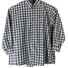 Pandhandle Slim 3XL Shirt Plaid Black White Button Up Long Sleeved Mens Shirt