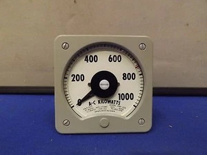 A&M Inst. MR492W001ACGWH Model 4981-025 A-C Kilowatts Wattmeter 120V 60HZ - Picture 1 of 8