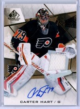 2021-22 SP Game Used Gold Jersey Autographs #89 Carter Hart JERSEY AUTO /99