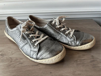 Josef Seibel Pewter Silver CaspianLeather Sneakers EU 39 / 8.5 - 9 Metallic - Image 1 of 4