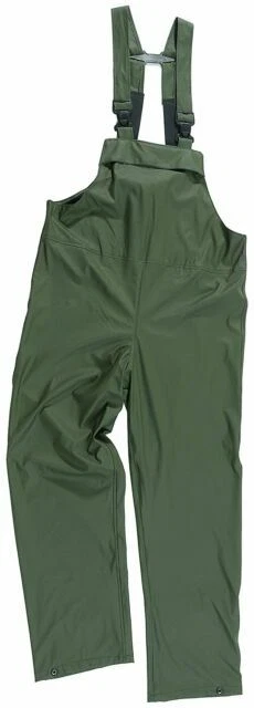 Fortress Air Flex Fully Waterproof Lightweight Bib-n-Brace, Size Large - Olive Green