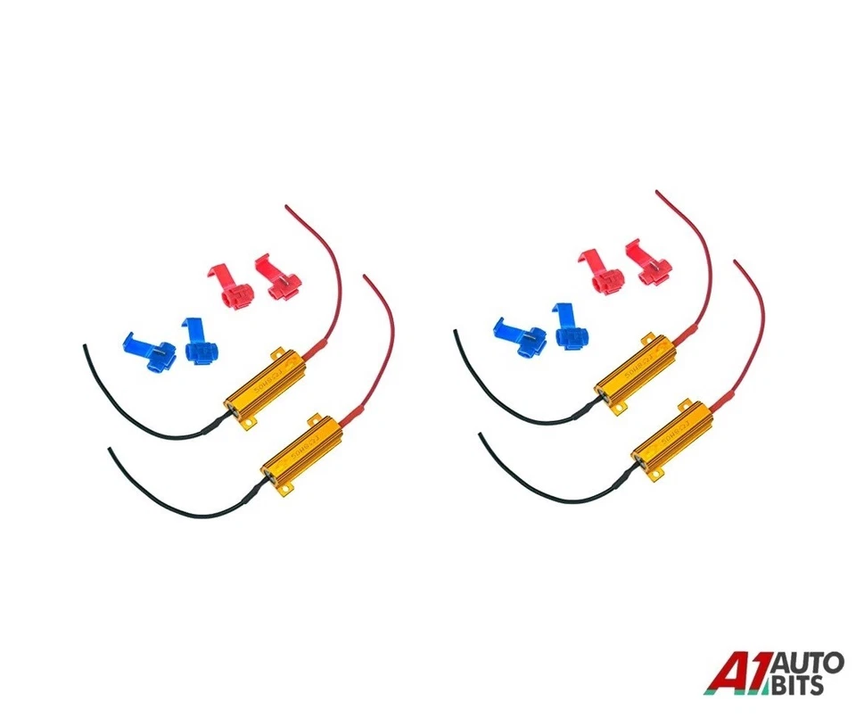 4 X 12v Led Load In-Line Resistors 50w 6 Ohm For Led Rear Tail Lights Indicators - Image 1 of 4