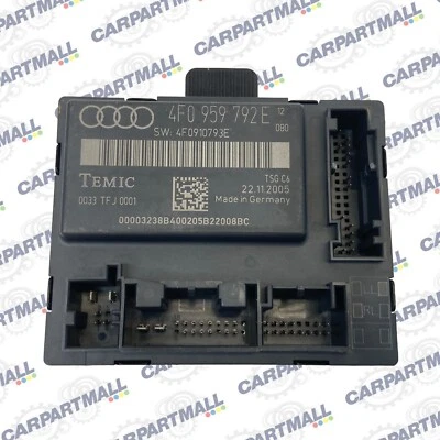 06-08 Audi A6 Quattro Front Right Passenger Side Door Control Module 4F0959792E - Image 1 of 4