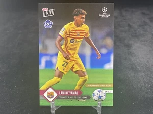 LAMINE YAMAL 2023 TOPPS NOW UCL #040 "YOUNGEST PLAYER TO START" RC /FC BARCELONA - Picture 1 of 2