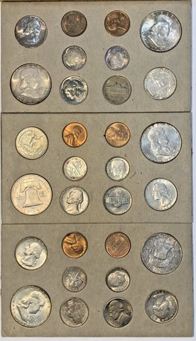 1954 US Double Mint Set-30 Toned Uncirculated Coins Cover