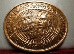 1973 Rara medaglia arte polo nord aviazione 72mm Amundsen palloncino esploratore - Foto 1 di 2