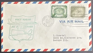 United Nations UN 1959 Air Mail Cover 1st Flight Jet Mail New York San Francisco - Picture 1 of 2