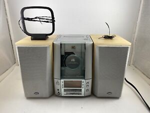 JVC FS-V100 CD Tape Player Combo 2 Speakers Pair SP-UXV100 SERVICED BELT