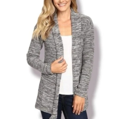 Excelente Cárdigan Columbia Rocky Range Para Mujer Gris/Blanco Tejido Algodón/Lana M Foto 1 de 4