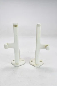 Vintage PAIR PORCELAIN BRACKETS for BATHROOM WALL SHELF #07773 - Picture 1 of 6