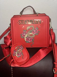Steve Madden Snake Lunar New Year Red Satchel Bag - Picture 1 of 6