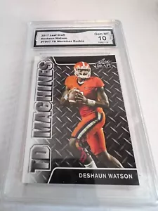DESHAUN WATSON CLEMSON TEXANS 2017 LEAF DRAFT TD MACHINES RC TD07 GRADED 10 L@@K - Picture 1 of 2