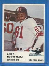 1961 FLEER FOOTBALL CARD (EX-MT) # 75 ANDY ROBUSTELLI - NEW YORK GIANTS