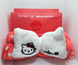 HELLO KITTY Plush Spa Headband with Hello Kitty Signature Bow The Creme Shop - Picture 1 of 8
