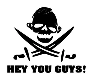 Goonies Hey You Guys Decal #2 5.5"x4.5" Choose Color - Picture 1 of 2