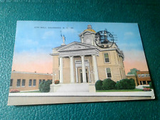 NORTH CAROLINA: CITY HALL - GOLDSBORO, N.C - 1937 - NICE VINTAGE CARD