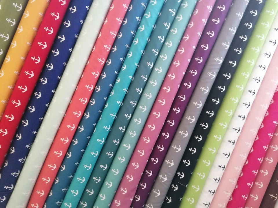 Ankerstoffe Maritime Stoffe 25 Farben Patchwork 100 % Baumwolle Öko Tex 100 - Bild 1 von 1