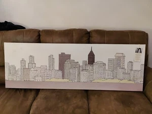 Enorme Impresión Ulyana Hammond Sobre Lienzo 'East Side' 150x50cm Paisaje Urbano - Imagen 1 de 12