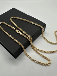 VENTA DE PRIMAVERA Oro Amarillo 9ct 2.7mm Cuerda Hueca Cierre Langosta Cadena 16"/40cm (0136 - Imagen 1 de 4