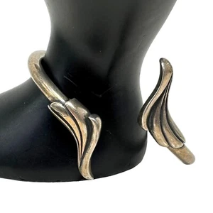 Brazalete tubo estilo art deco plata esterlina vintage ☼ STER - Imagen 1 de 9