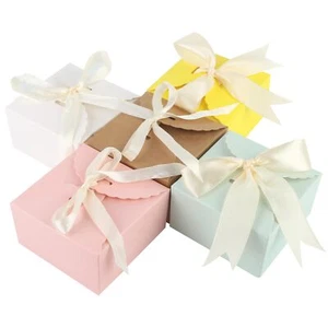 25Pcs Gift Boxes,Paper Treat Boxes Small Candy Box with Ribbon for Wedding - Picture 1 of 6