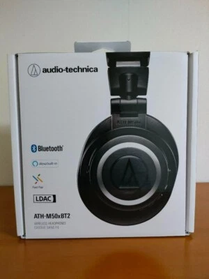 Audio Technica ATH-M50xBT2 Wireless Bluetooth Over The Ear Headphones Used Black - Image 1 of 4