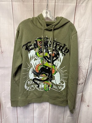 Sudadera con Capucha Ed Hardy Panther Snake Para Hombre Talla M Verde Oliva Foto 1 de 3