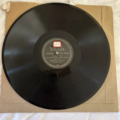 I LOVE YOU/ LONG AGO- RCA 20-1569-Perry Como Victor Record 78 rpm VG+ - Image 1 of 4