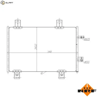 CONDENSER AIR CONDITIONING 350480 FOR MAZDA S5Y5/S5Y9/S5Y7/S5Y2/S5Y8/S5Y6 1.5L - Image 1 of 4