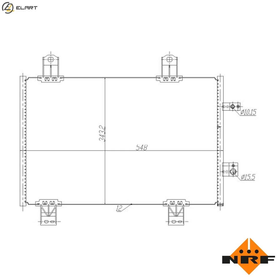 CONDENSER AIR CONDITIONING 350480 FOR MAZDA S5Y5/S5Y9/S5Y7/S5Y2/S5Y8/S5Y6 1.5L - Image 1 of 4