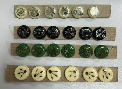 Handmade Buttons Mixed Bundle Resin Circular Mechanical 8 - Image 1 of 4