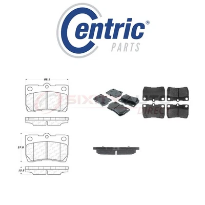 Centric Semi Metallic Brake Pads w Shim for 2006-2013 Lexus IS350 3.5L V6 - da Foto 1 de 4
