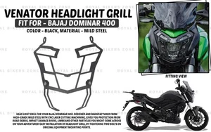 Ajuste para Bajaj Dominar 400 "Parrilla de faros Venator negra" - Imagen 1 de 5