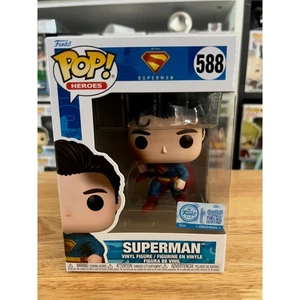 NEW IN HAND EXCLUSIVE Battle Damaged Superman Funko Pop #588 Movies DC Comics - Picture 1 of 6