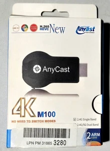 AnyCast M100 4K Wireless Display Dongle HDMI WiFi for iOS Android PC TV - Photo 1/3