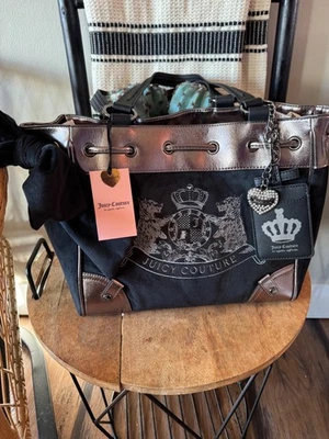 Juicy Couture blackVelour Daydreamer Tote Bag Vintage Y2K Large - Image 1 of 4