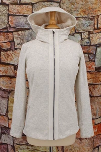 Chaqueta con Capucha Athleta Luxe Victory Forrada de Piel Cremallera Completa Talla Mediana Agujeros para los Pulgares - Imagen 1 de 13