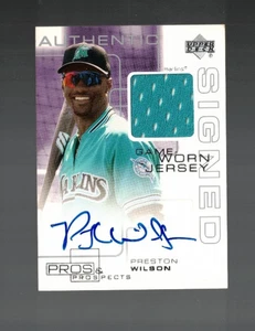 Preston Wilson 2000 Upper Deck Pros & Prospects Auto Jersey - Picture 1 of 2