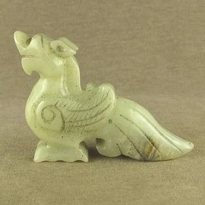 Ming Dynasty Carved Chinese Old Antique Jade Phoenix Body Dragon Statue - Picture 1 of 7