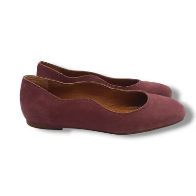 Chinelo Lucky Brand Dellie Ballet Flat Feminino 6.5 Camurça Vermelha - Imagem 1 de 4