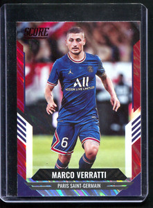 Marco Verratti 2020-21 Score Soccer Panini Red Laser Sports Soccer Card #160