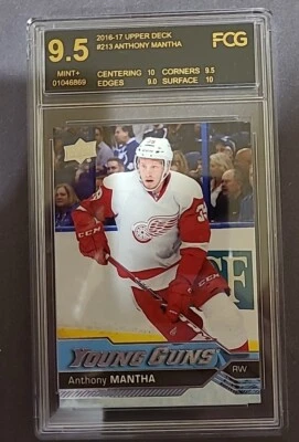 2016-17 Upper Deck Young Guns Rookie #213 - ANTHONY MANTHA - FCG 9.5 w 2 10s - Image 1 of 4