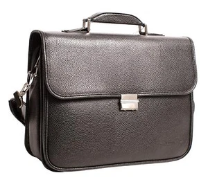 Große schwarze Lorenz Laptop Business Leder PU Tasche mit Zahlenschloss 6905 - Bild 1 von 9