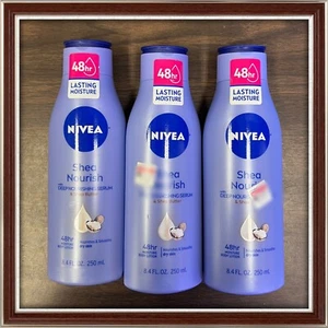 3X Nivea Body Lotion Daily Moisture Shea Butter w/ Nourishing Serum 8.4 oz 3 LOT - Picture 1 of 2
