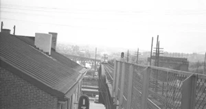 25C218 NEG 1940er LEHIGH VALLEY TRANSIT RAILWAY NORRISTOWN HOCHBAHNHOF - Bild 1 von 1