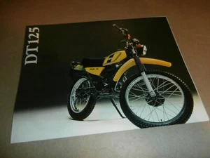 Folleto de ventas de motocicletas Yamaha DT125 1978 amarillo original - Imagen 1 de 3
