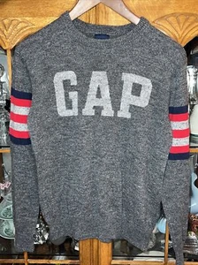 GAP Kids Crewneck Pull Over Gray With Logo Sweater Size XXL - Picture 1 of 6