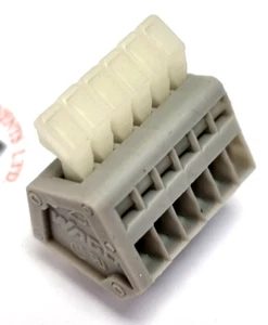 233-204 ( 6 WAY (WAGO) CAGE CLAMP CONNECTOR Wire-To-Board Terminal Block, - Picture 1 of 3