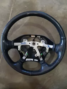 2001-2002 Dodge RAM 1500 BLACK Leather Steering Wheel Cruise Control USED - Foto 1 di 9